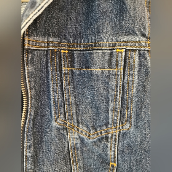 Tommy Hilfiger zip up dark wash denim jacket women's Medium - Picture 6 of 7